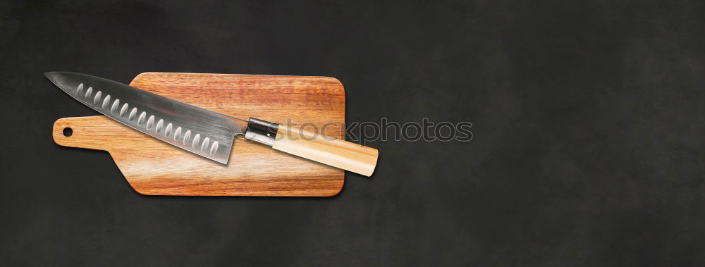 Similar – wooden cutting board and old knife