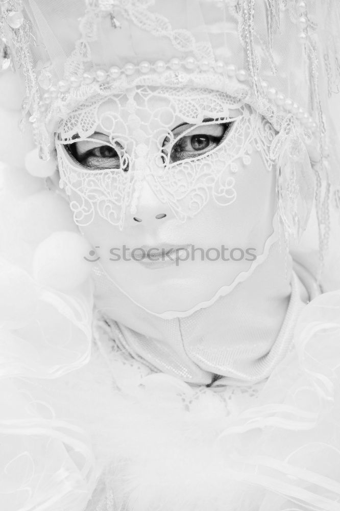 Similar – Image, Stock Photo Young and shy woman covered by a lace cloth