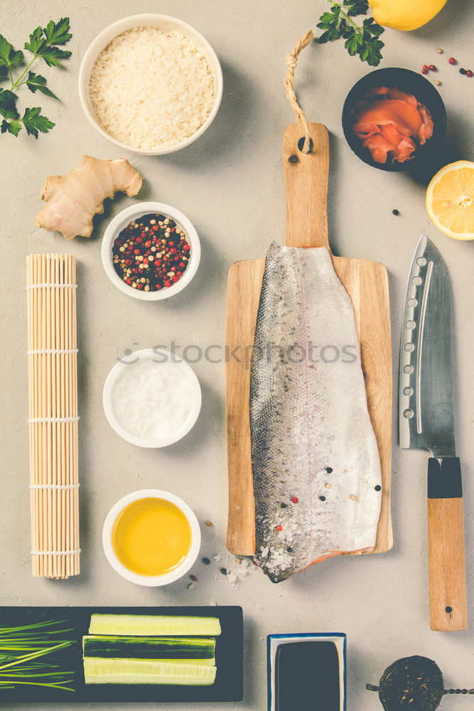 Image, Stock Photo Sliced mushrooms on cutting board with kitchen knife