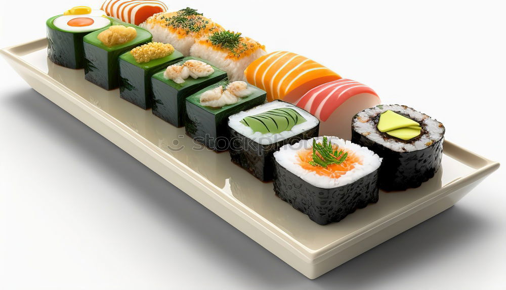 Similar – Sushi maki rolls on a tray