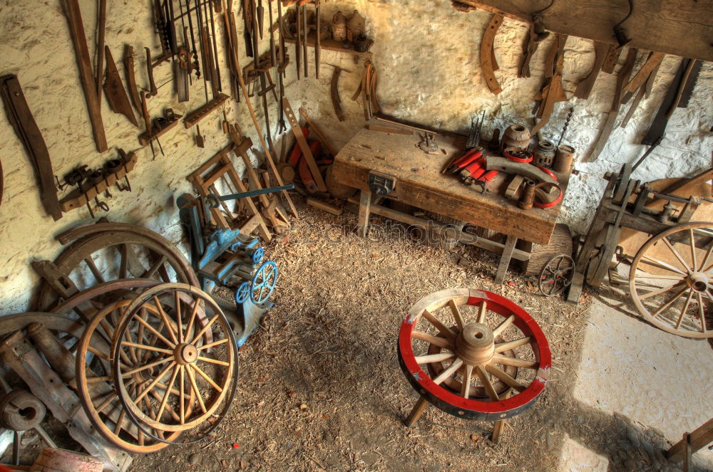 Similar – Blacksmith workbench with a vise grip