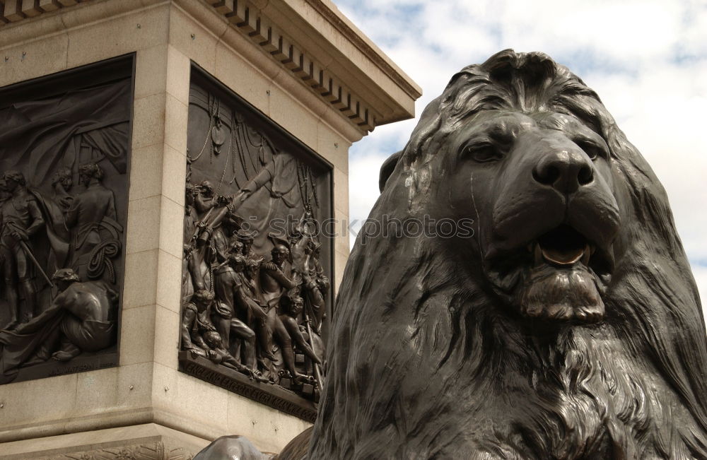 Similar – Foto Bild lauernder Löwe grau Statue