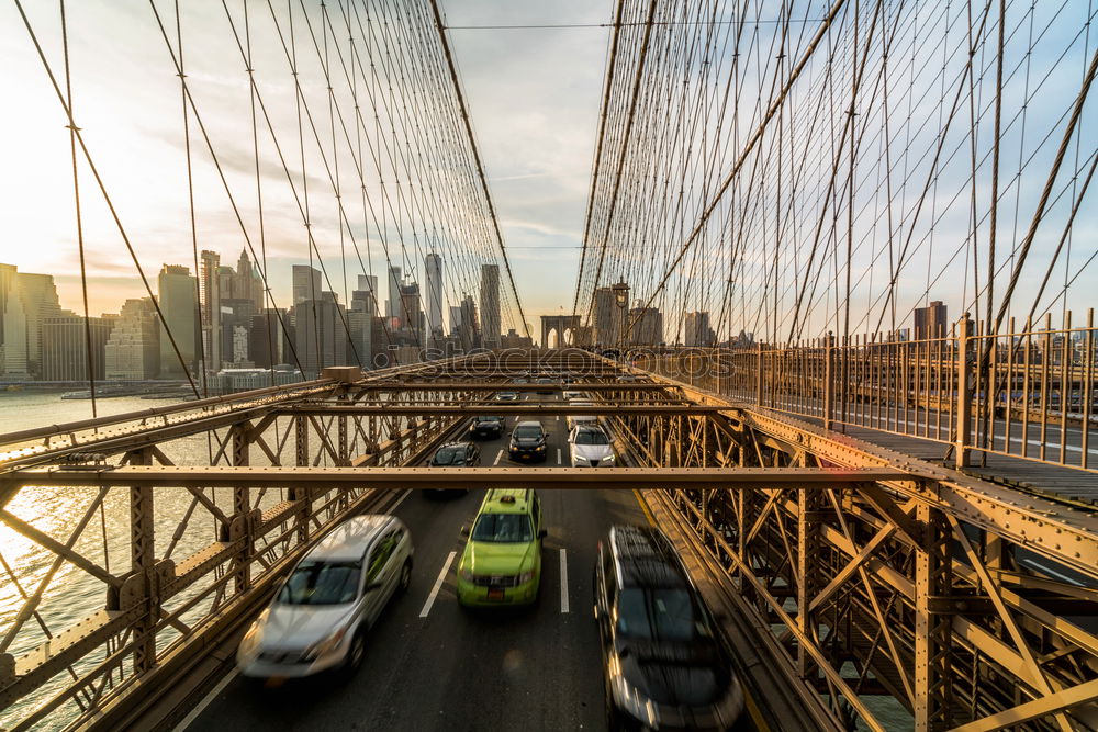 Similar – Morning traffic on the Brooklynbridge