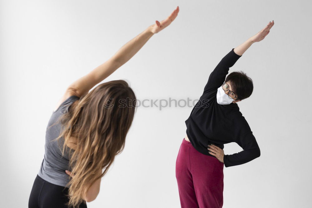 Similar – Image, Stock Photo Woman with dance pose Room