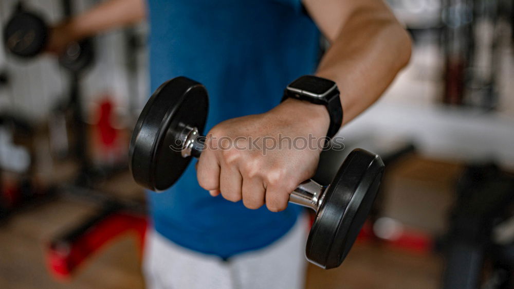 Similar – Image, Stock Photo trained women lifting kettlebell in gym