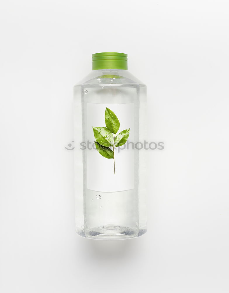 Image, Stock Photo Water bottle with green leaves