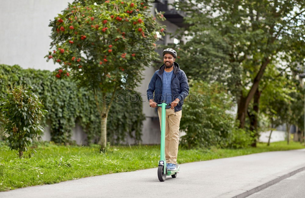 Similar – Image, Stock Photo Handsome young man using mobile phone and fixed gear bicycle.