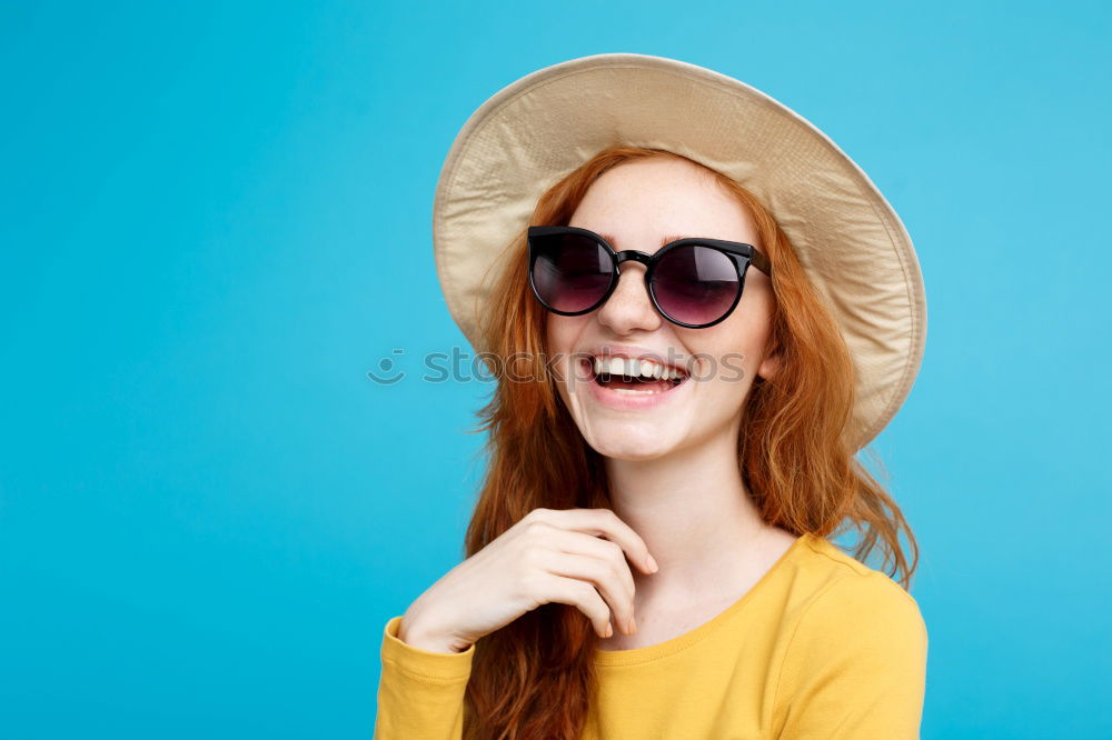 Similar – Image, Stock Photo Happy young woman seating in a restaurant