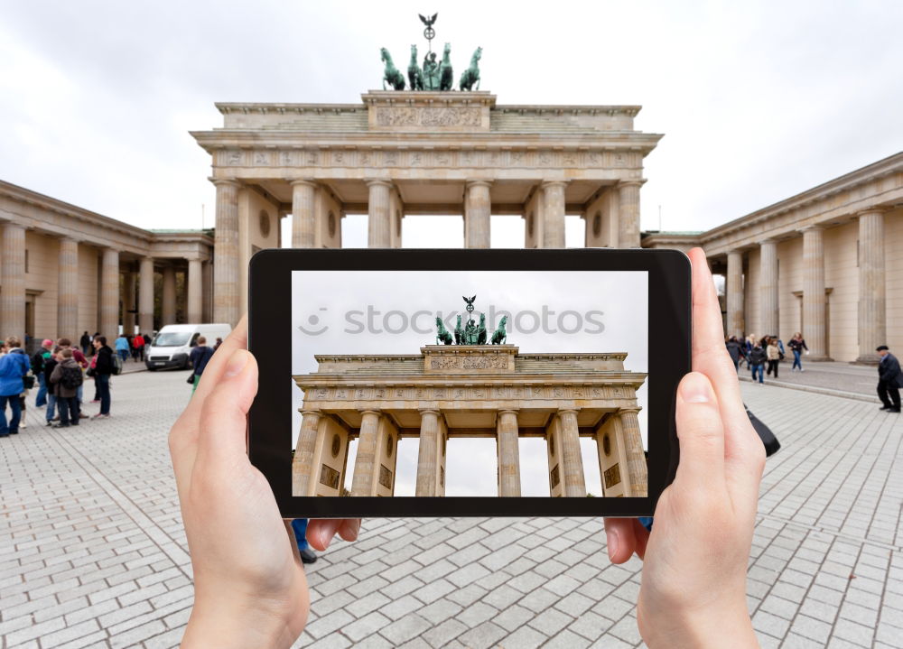 Image, Stock Photo Sights of Berlin by mobile phone: Brandenburg Gate III