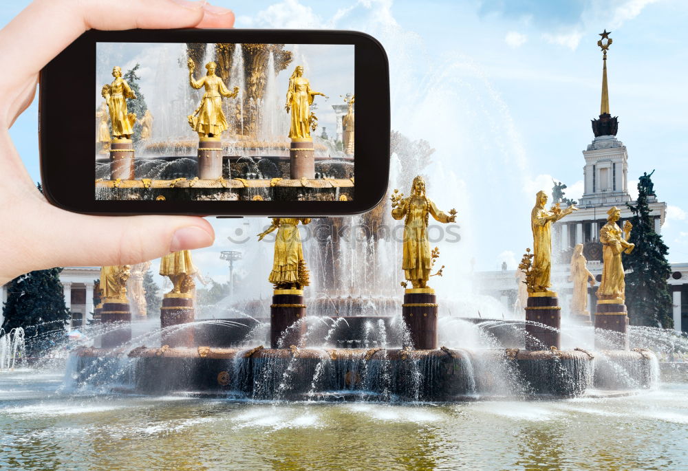 Similar – Image, Stock Photo Sights of Berlin by mobile phone: Brandenburg Gate III