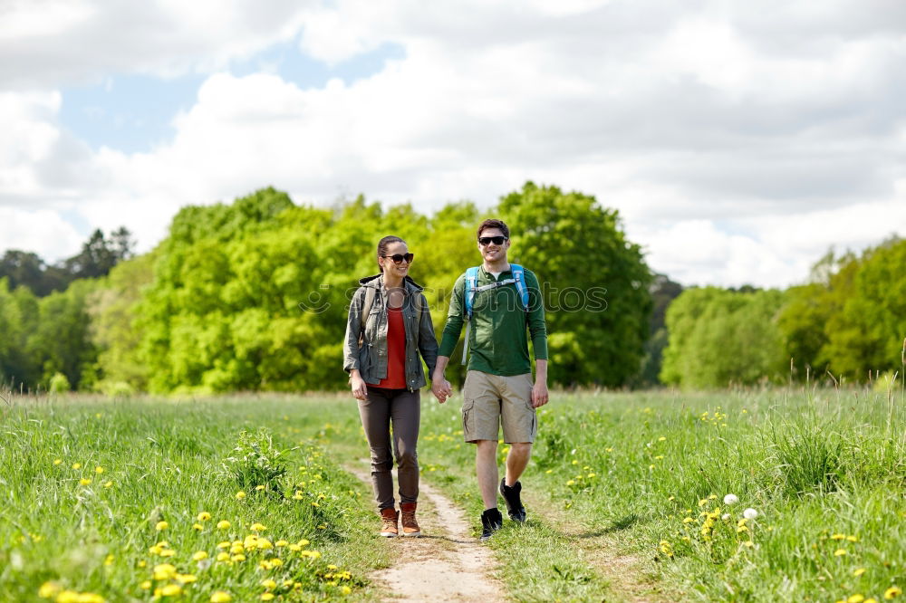 Couple taking a walk