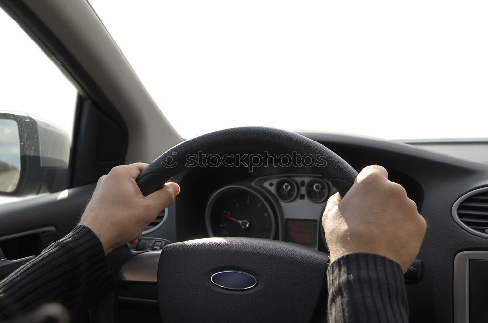 Similar – Image, Stock Photo Man looking out car window