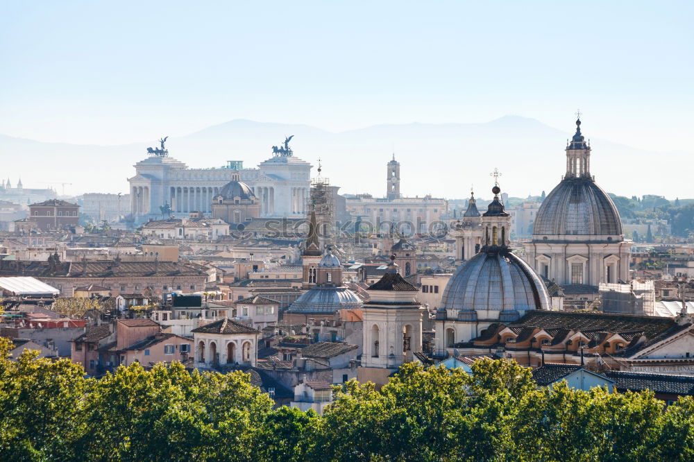 Similar – Image, Stock Photo Panoramic aerial view of Venice with St. Mark’s cathedral domes