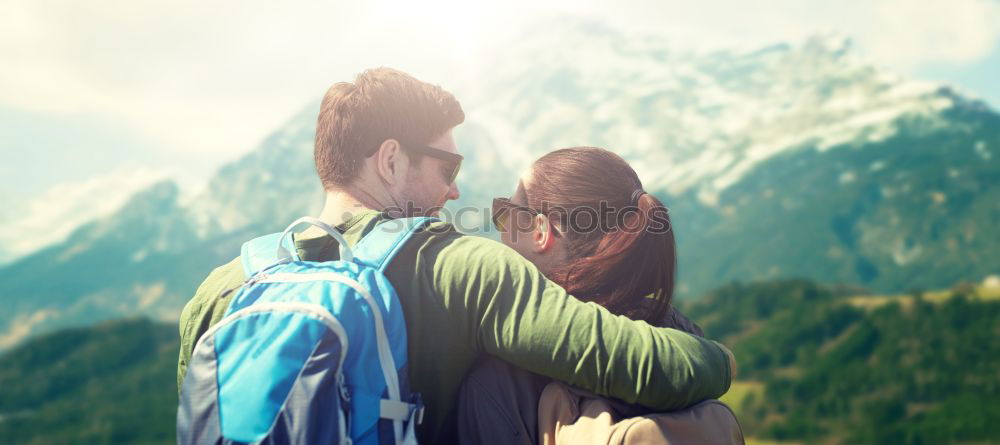 Similar – Image, Stock Photo Couple embracing on pier