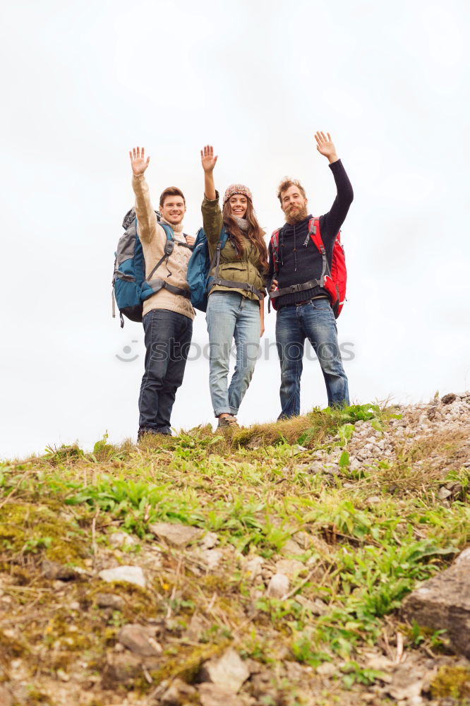 Similar – Image, Stock Photo Women and men hiking