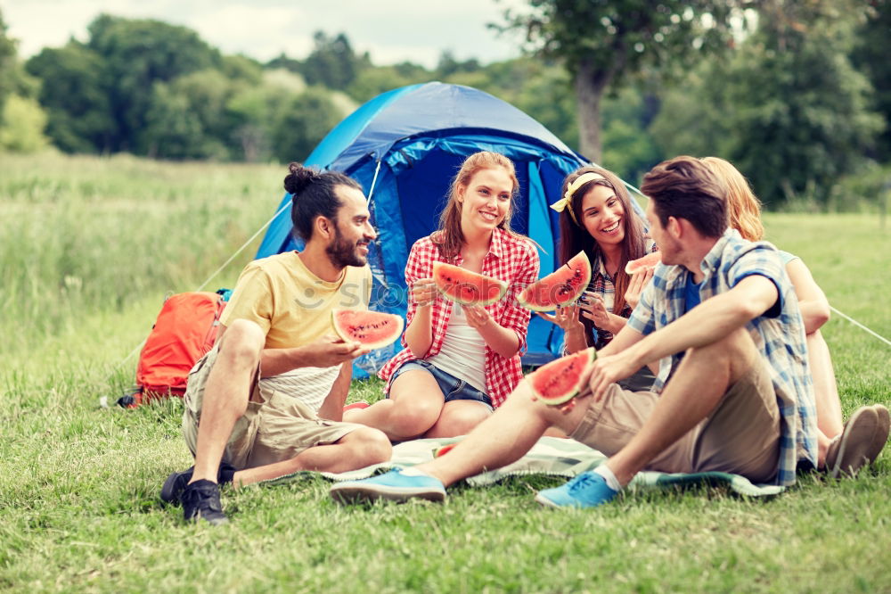 Similar – Image, Stock Photo Spending a vacation on camping