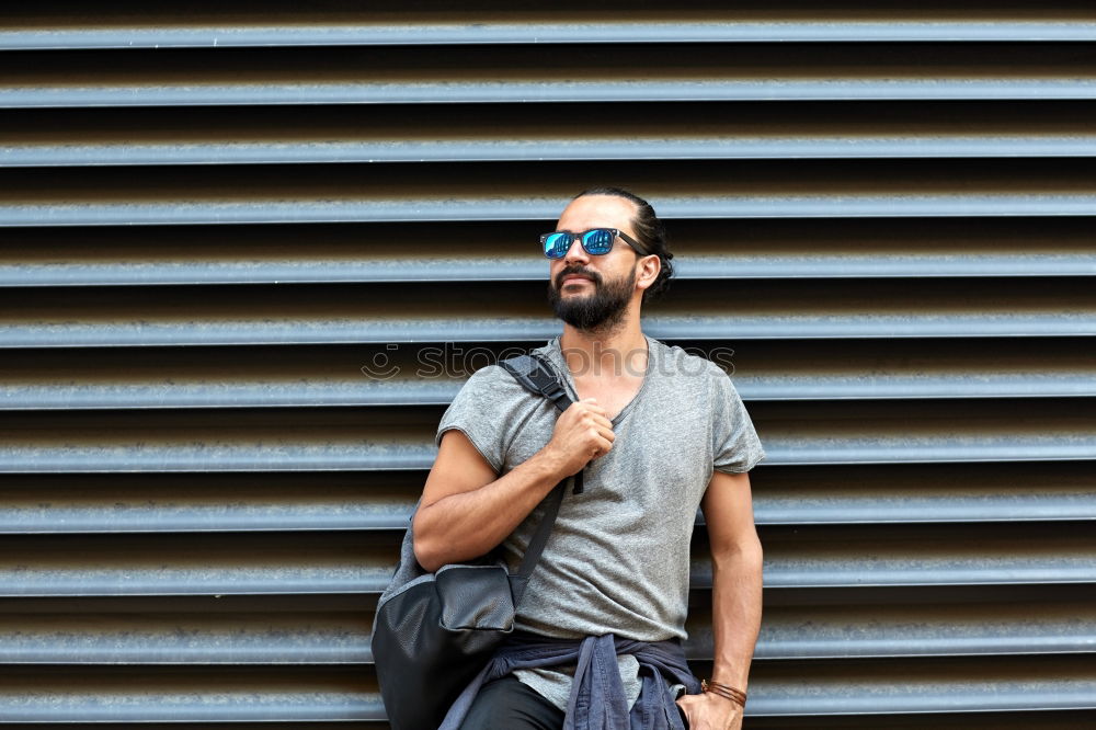 Similar – Image, Stock Photo Casual man posing in green wall