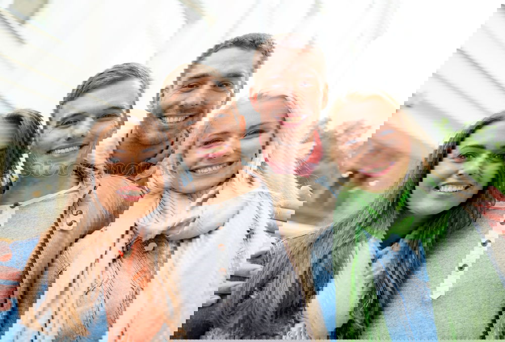 Similar – Image, Stock Photo Multi-ethnic group of young people having fun together