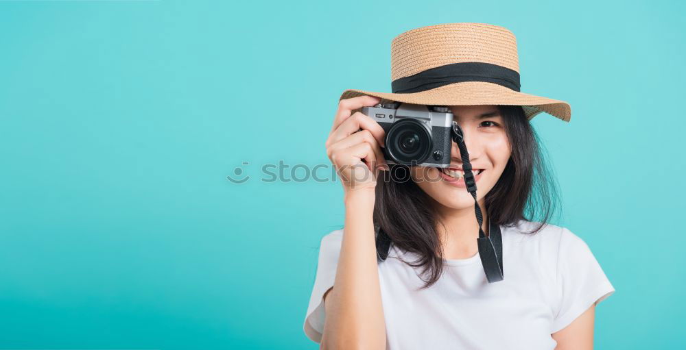 Image, Stock Photo Self portrait of beautiful young afro american woman.