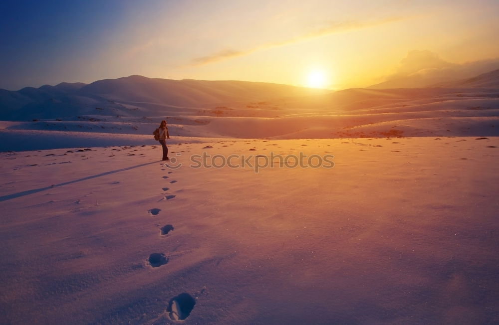 Similar – Image, Stock Photo Exploring snowy mountains