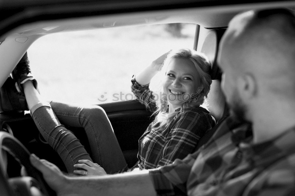 Similar – Image, Stock Photo taxi driver in the car waiting for the client