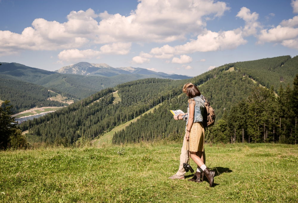 Similar – happy lovers on Holiday in the alps mountains