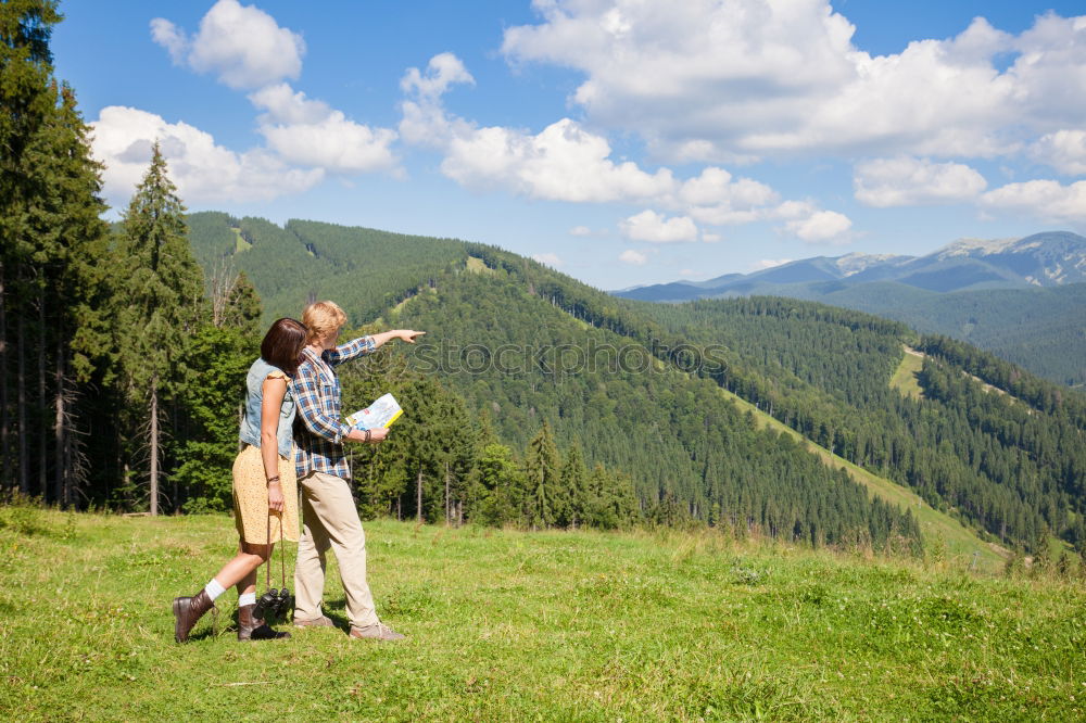 Similar – happy lovers on Holiday in the alps mountains