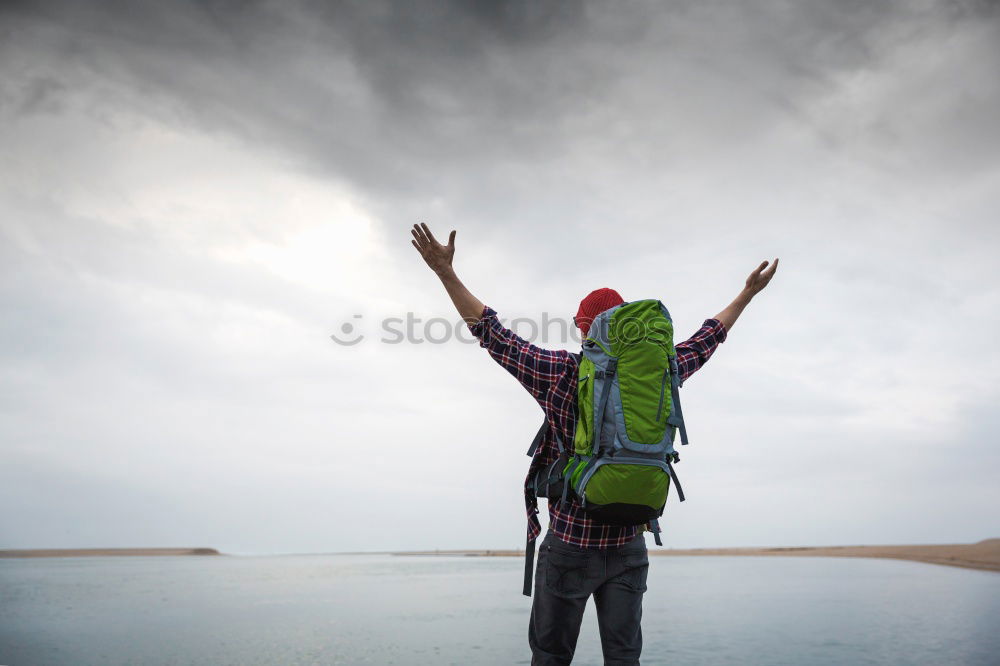 Similar – Tourist man with map Field