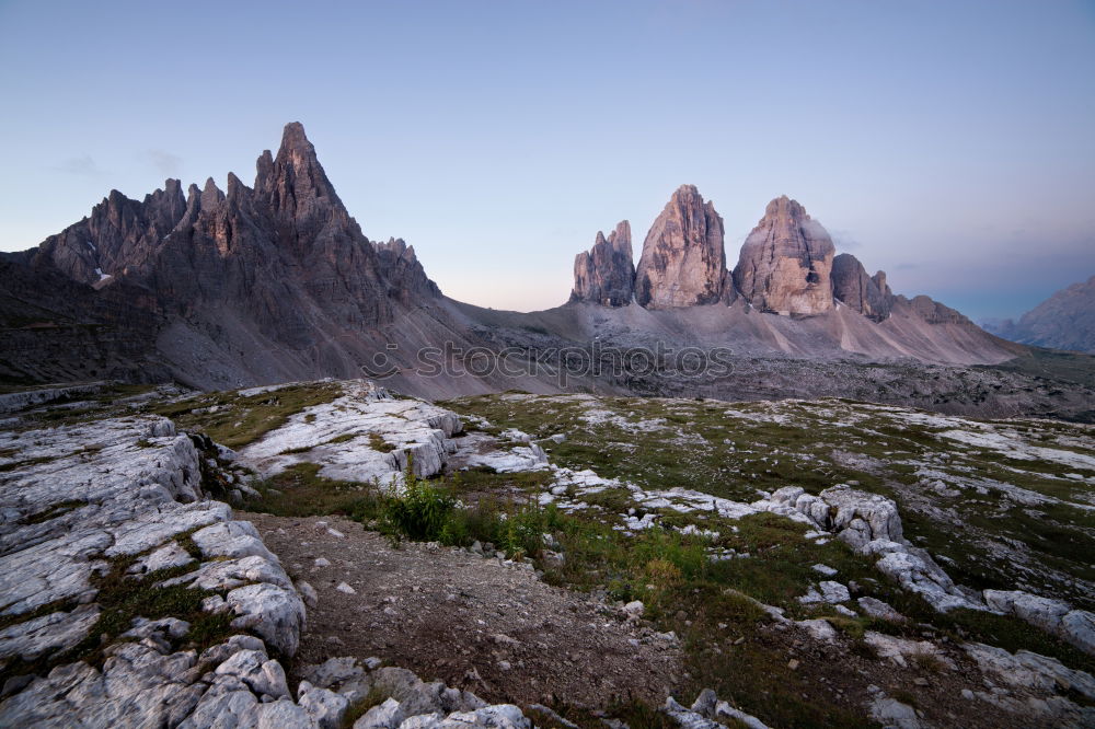 Similar – Image, Stock Photo Sunset over the peaks