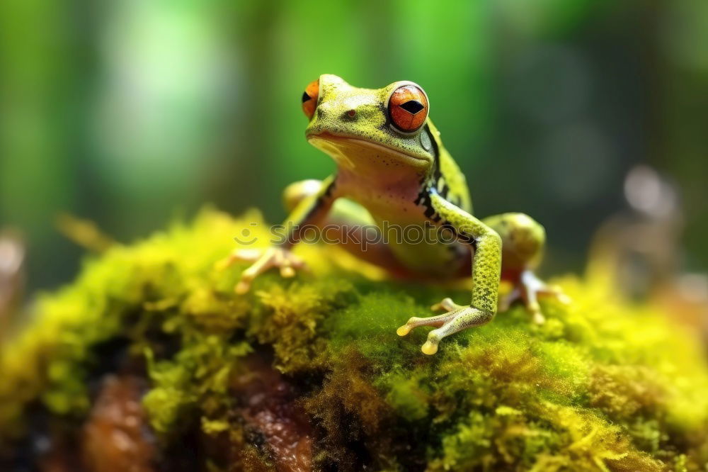 Similar – green tree frog close up