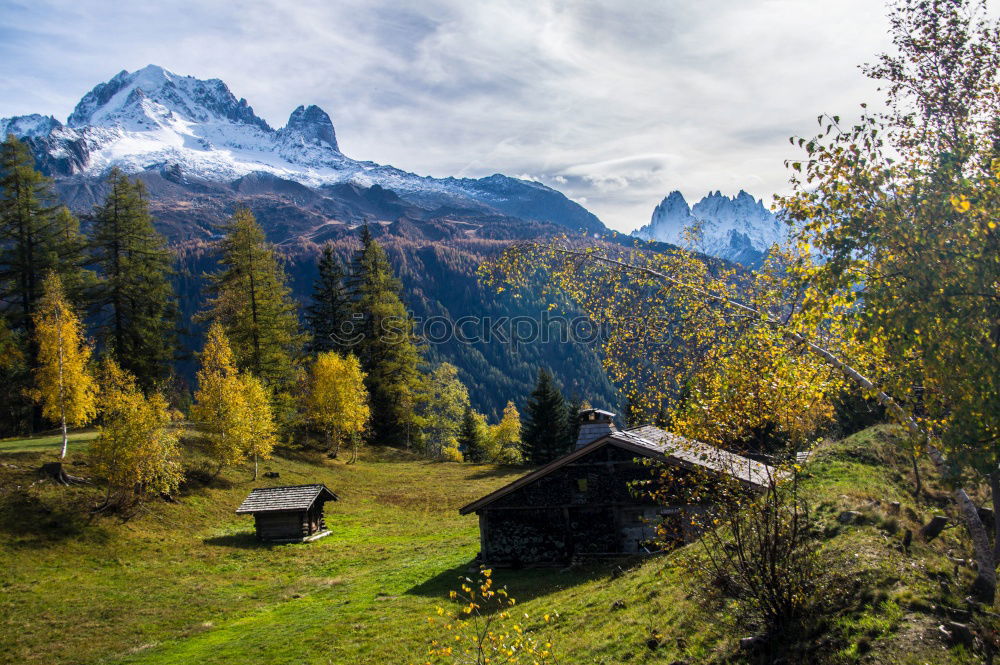 Similar – Hut with view in the Dolomites