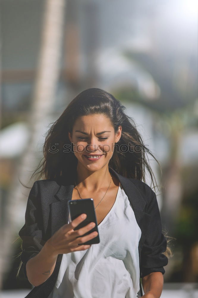 Similar – business woman using a telephone