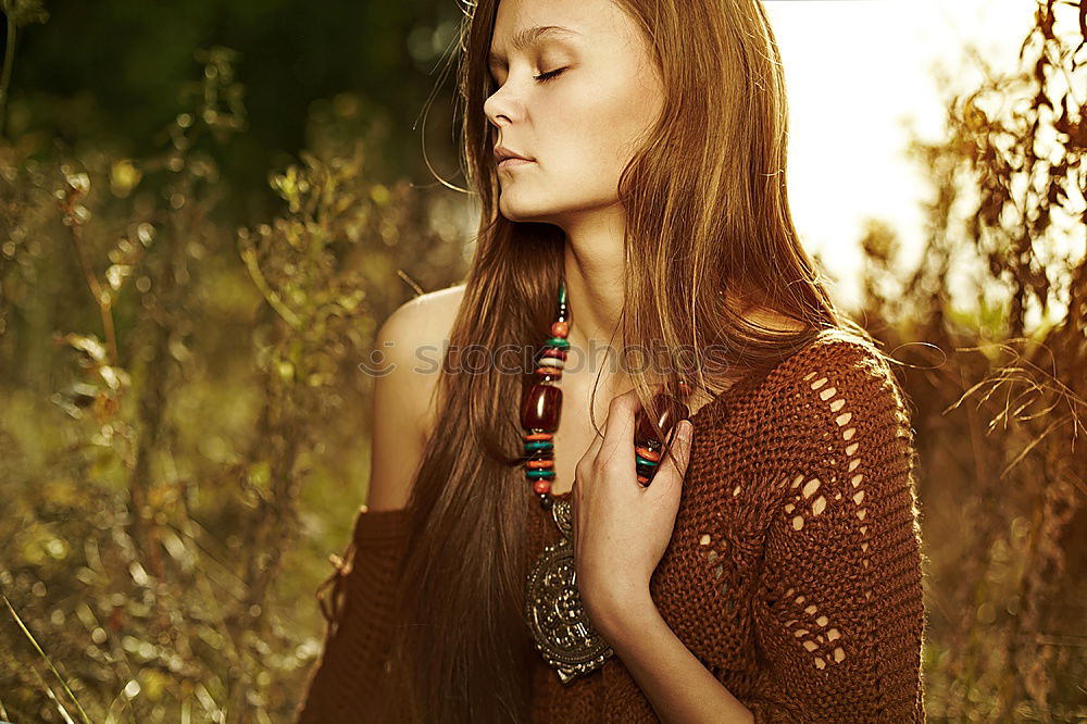 Similar – Image, Stock Photo young blonde woman with jewelry and eye shadow