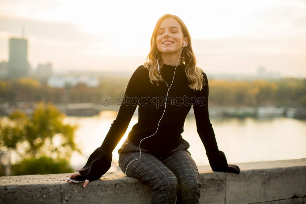 Similar – Image, Stock Photo Mimi Maier on the roof in St. Pauli
