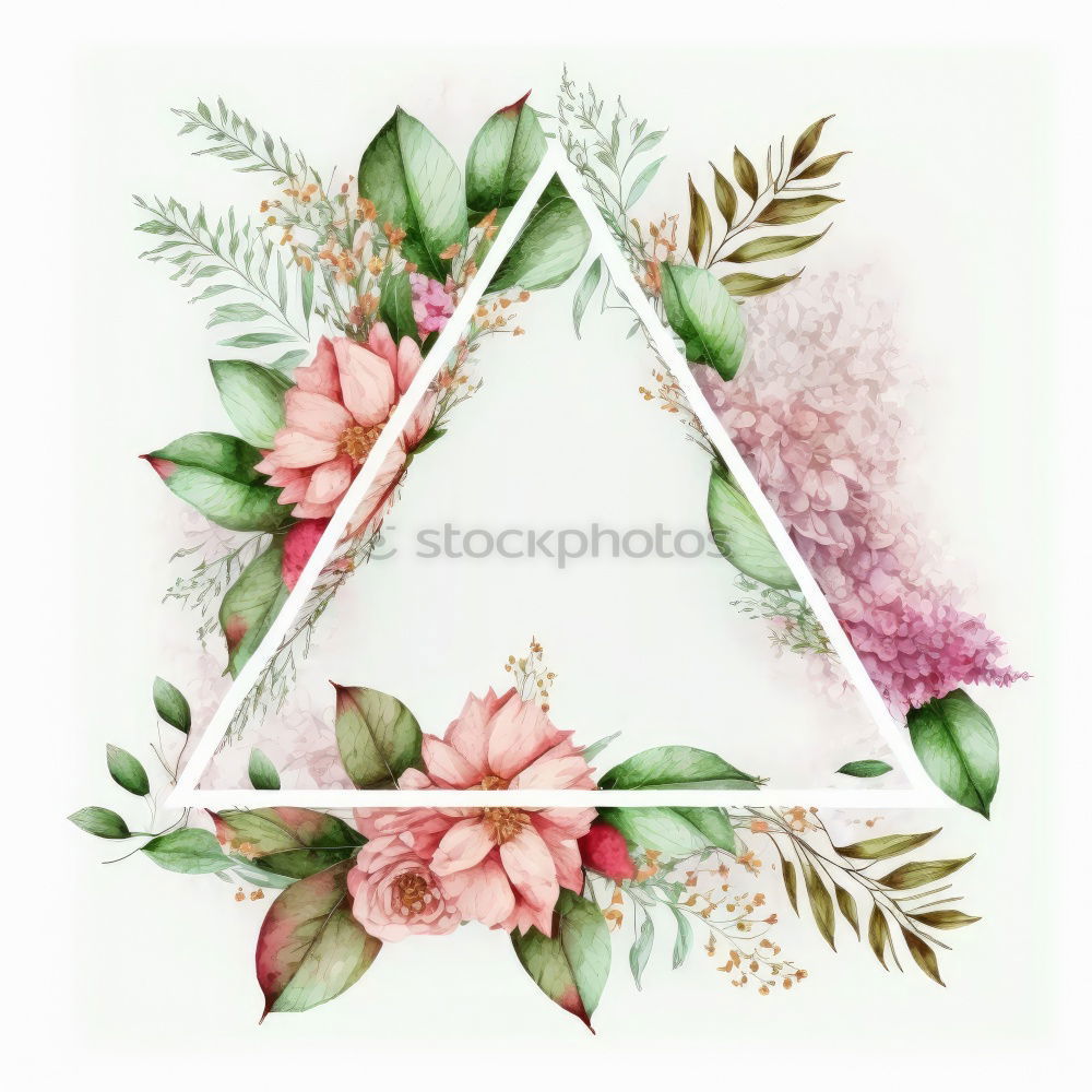 Similar – Image, Stock Photo Round flower frames with pink flowers, marker and bow