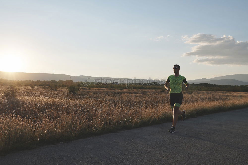 Similar – Cyclist Riding the Bike at Sunset. Sport Concept.