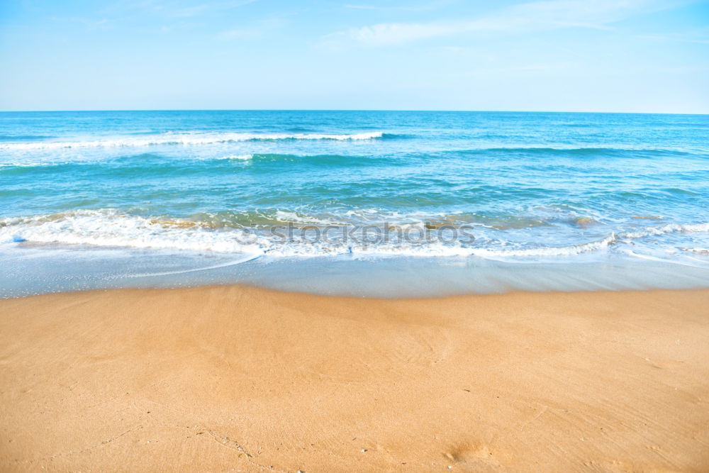 Tropical beach with sand and sea wave