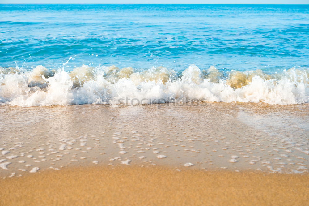 Similar – Tropical beach with sand and sea wave