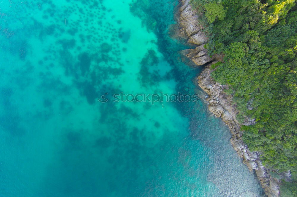 Similar – Image, Stock Photo bay with rocks, white sand beach and blue sea from above