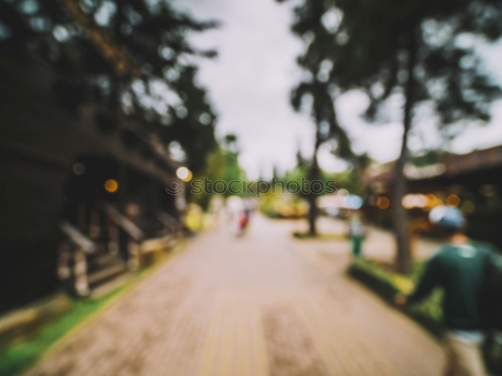 Image, Stock Photo Road between village houses