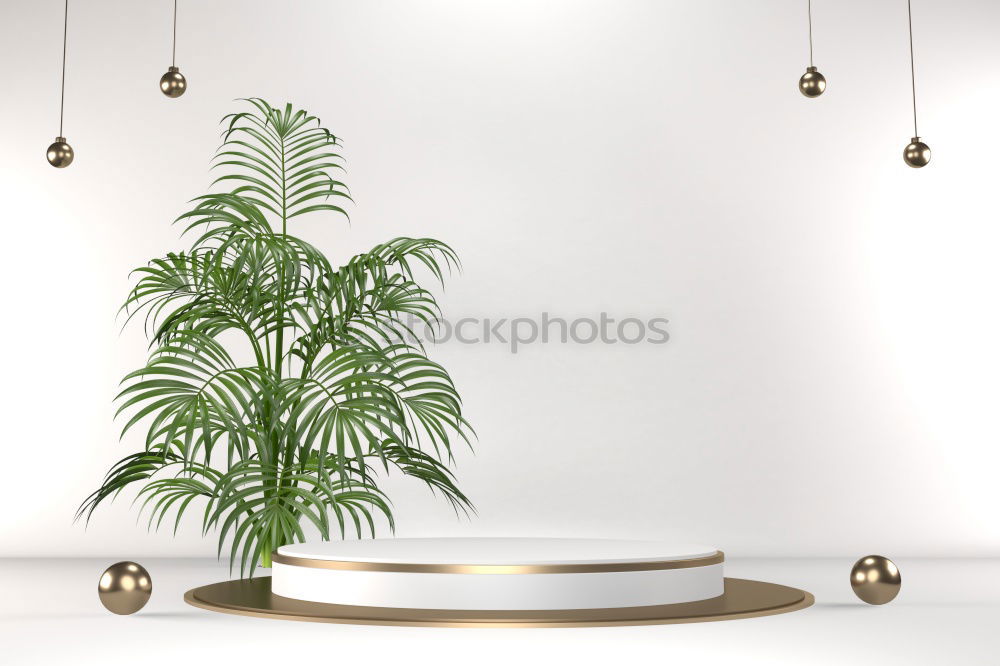 Monstera-Blätter in Glasvase auf einem Holztisch in einem eleganten Interieur