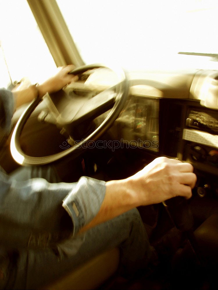 Similar – Image, Stock Photo taxi driver in the car waiting for the client