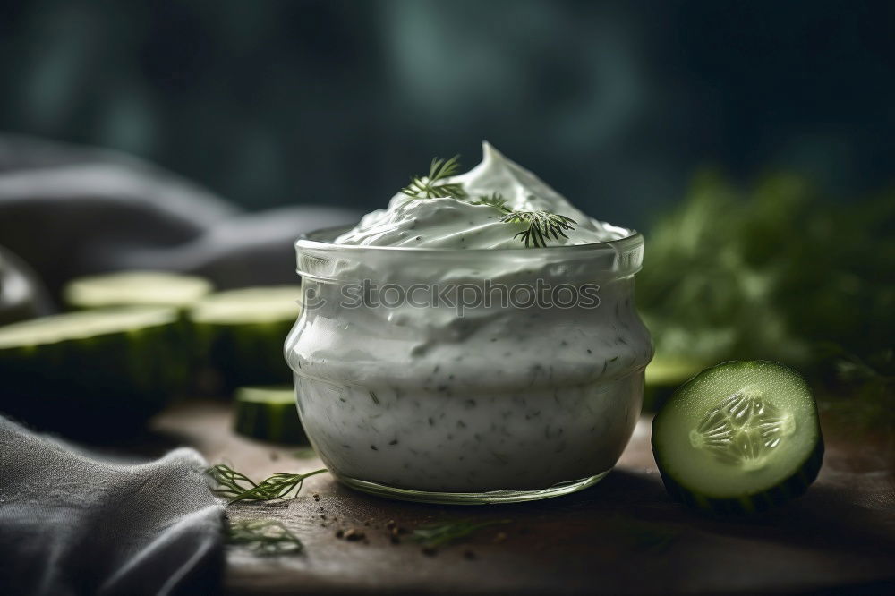 Image, Stock Photo Jar filled with green healthy smoothie