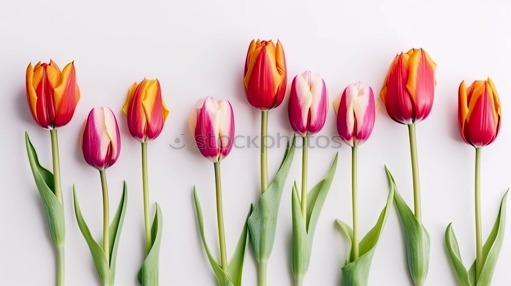 Similar – Beautiful pink white tulips