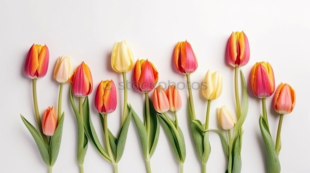 Similar – Beautiful pink white tulips