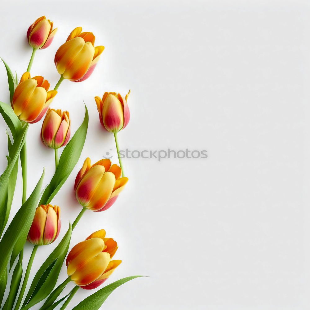 Similar – 5 tulips Tulip Red Green