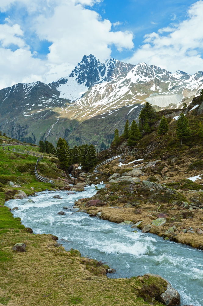 Similar – Image, Stock Photo River in the Andes in Peru