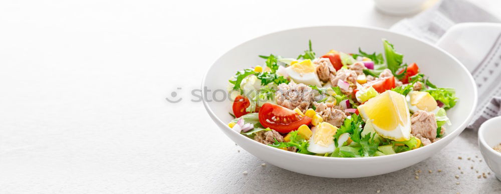 Similar – Image, Stock Photo Woman eating quinoa and vegetables in bowl