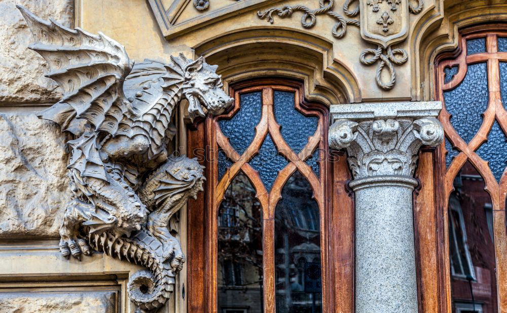 Similar – Image, Stock Photo Architecture on roof of Duomo gothic cathedral