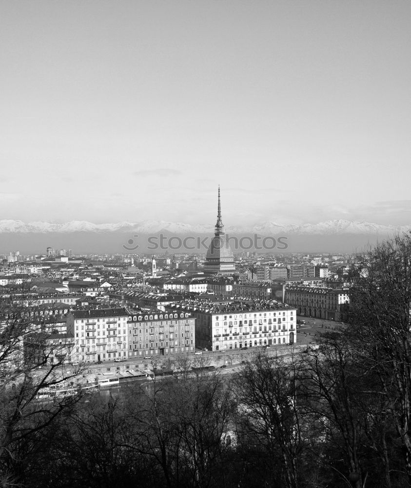 Similar – Image, Stock Photo peek over the city Sky